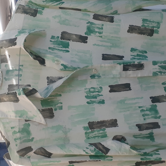 Vtg 70’s Alfred Dunner Long Sleeve Tie Dye sz 14 multi Green sponge  Imprint - Picture 3 of 7